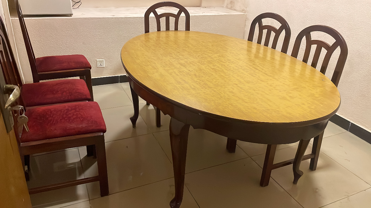 Dining table + chairs  solid wood