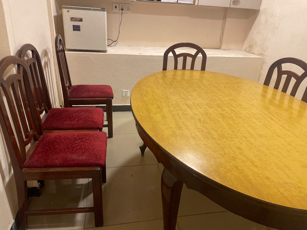 Dining table + chairs  solid wood