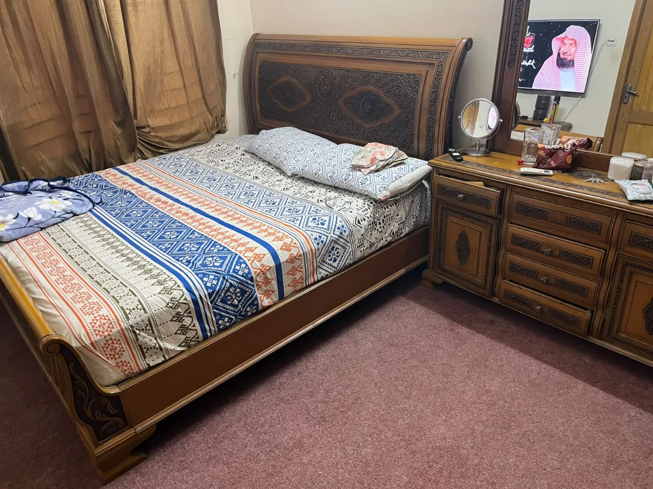 Complete Bed Set with Spring Mattress