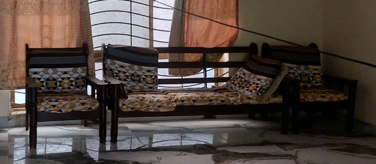 Sofa set with cushions