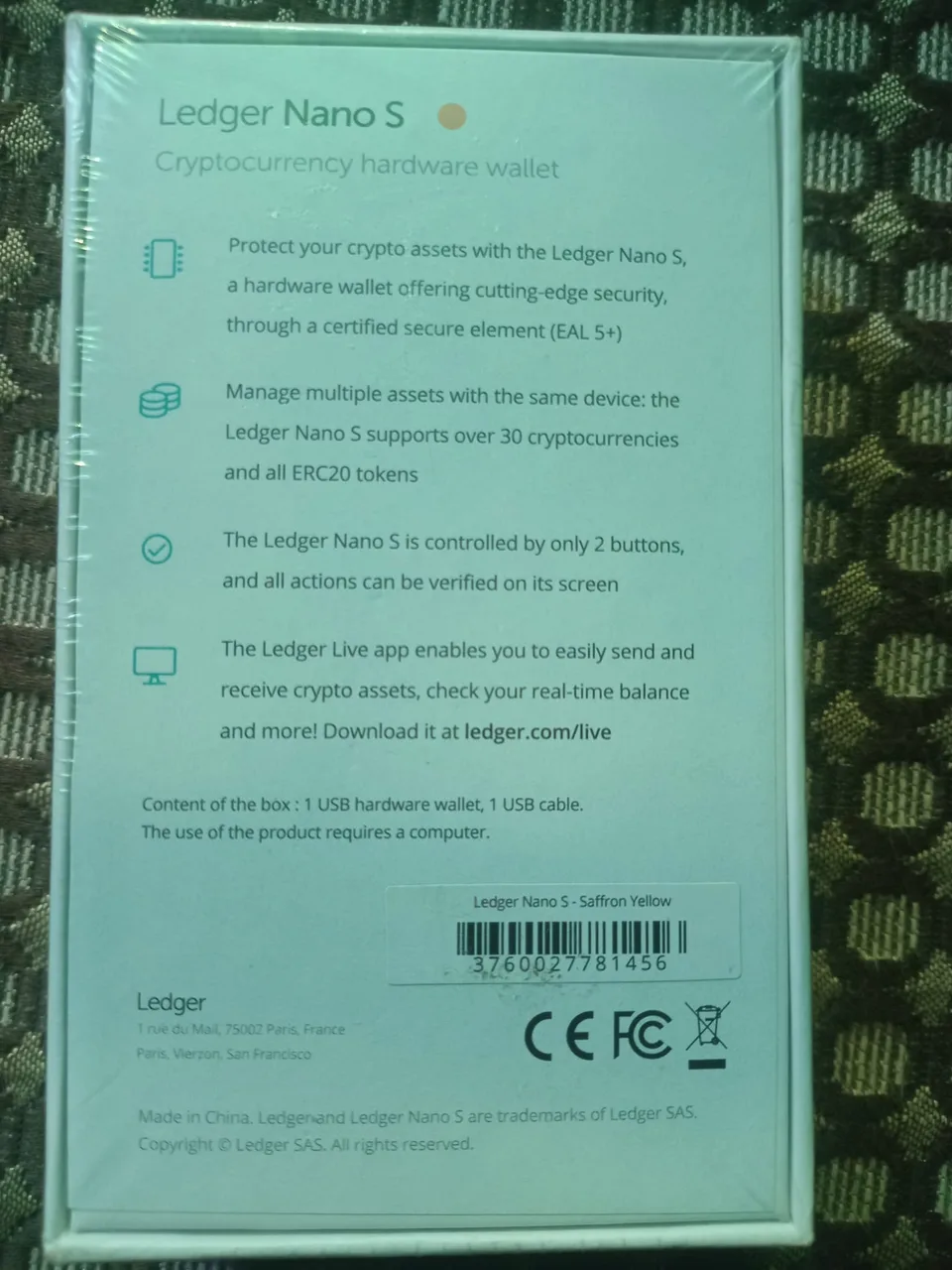 Ledger Nano S - Cryptocurrency Hardware Wallet