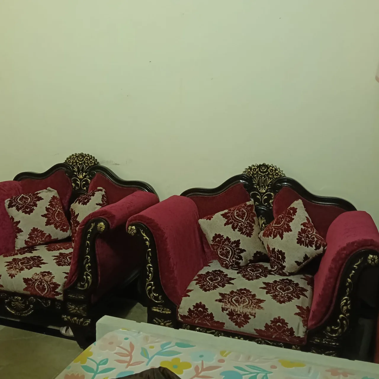 Drawing room sofas with table set