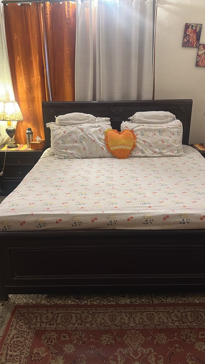 Bed with mattress
