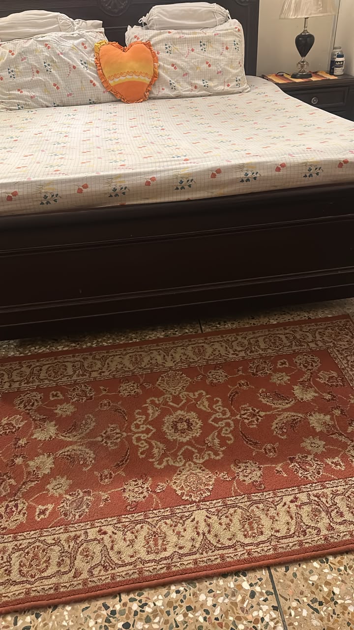 Bed with mattress